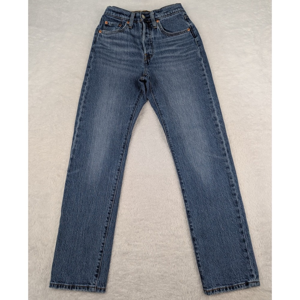 Levi's 501 Jeans Women's 24 (24x29) Straight Mid Rise Denim Cotton